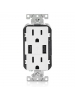 Leviton T5632-W 15-Amp USB Charger/Tamper Resistant Duplex Receptacle, White